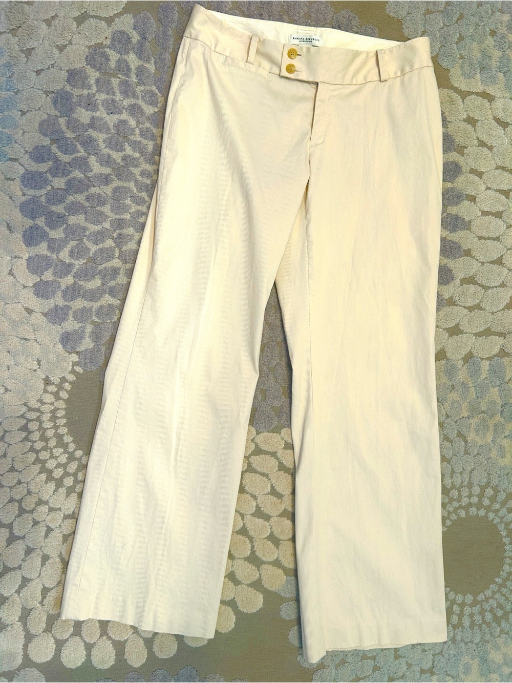 Banana Republic Jackson fit Cream wide-Leg pants size 6 petite